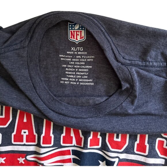 New England Patriots NFL Dark Gray Long Sleeve T-Shirt XL - Picture 4 of 6